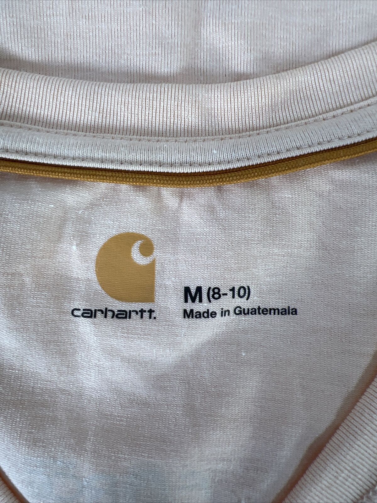 Carhartt Women's Orange V-Neck Short Sleeve T-Shirt - M
