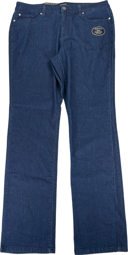 Relativity Women’s Dark Wash Super Soft Straight Denim Jeans - 16