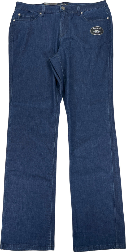 Relativity Women’s Dark Wash Super Soft Straight Denim Jeans - 16