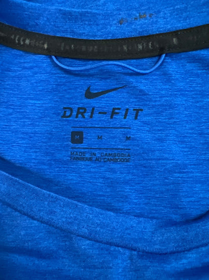Nike Men’s Blue Dri-Fit Short Sleeve Athletic Shirt - M