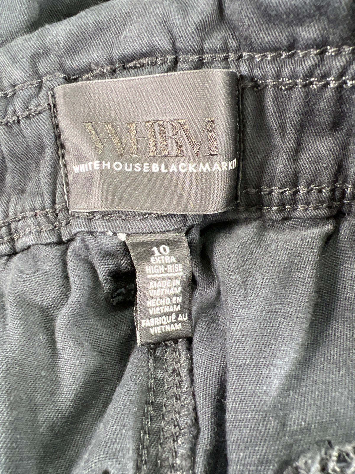 White House Black Market Women’s Black Extra High Rise Slim Ankle Pants - 10