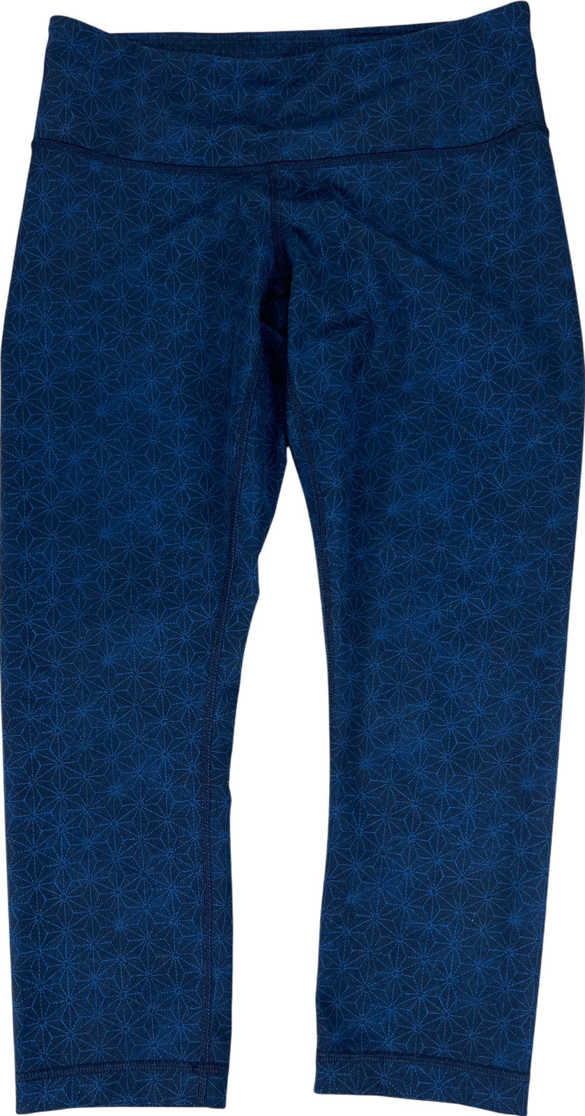 Lululemon Women’s Blue Star Print Crop Wunder Under Leggings - 6