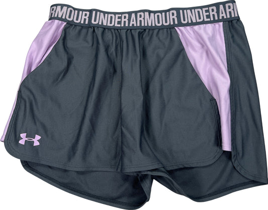 Under Armour Women’a Gray HeatGear Play Up Athletic Shorts - M