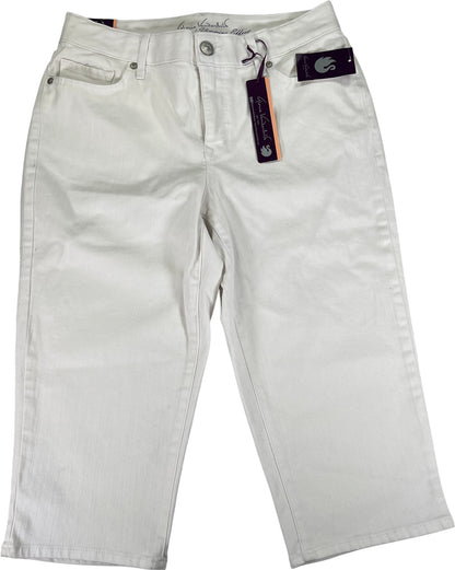 Gloria Vanderbilt Women’s White Curvy Skimmer Capri Jeans - 6
