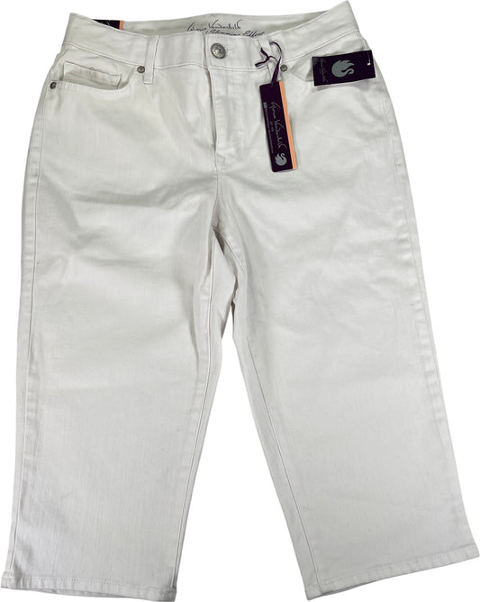 Gloria Vanderbilt Women’s White Curvy Skimmer Capri Jeans - 6