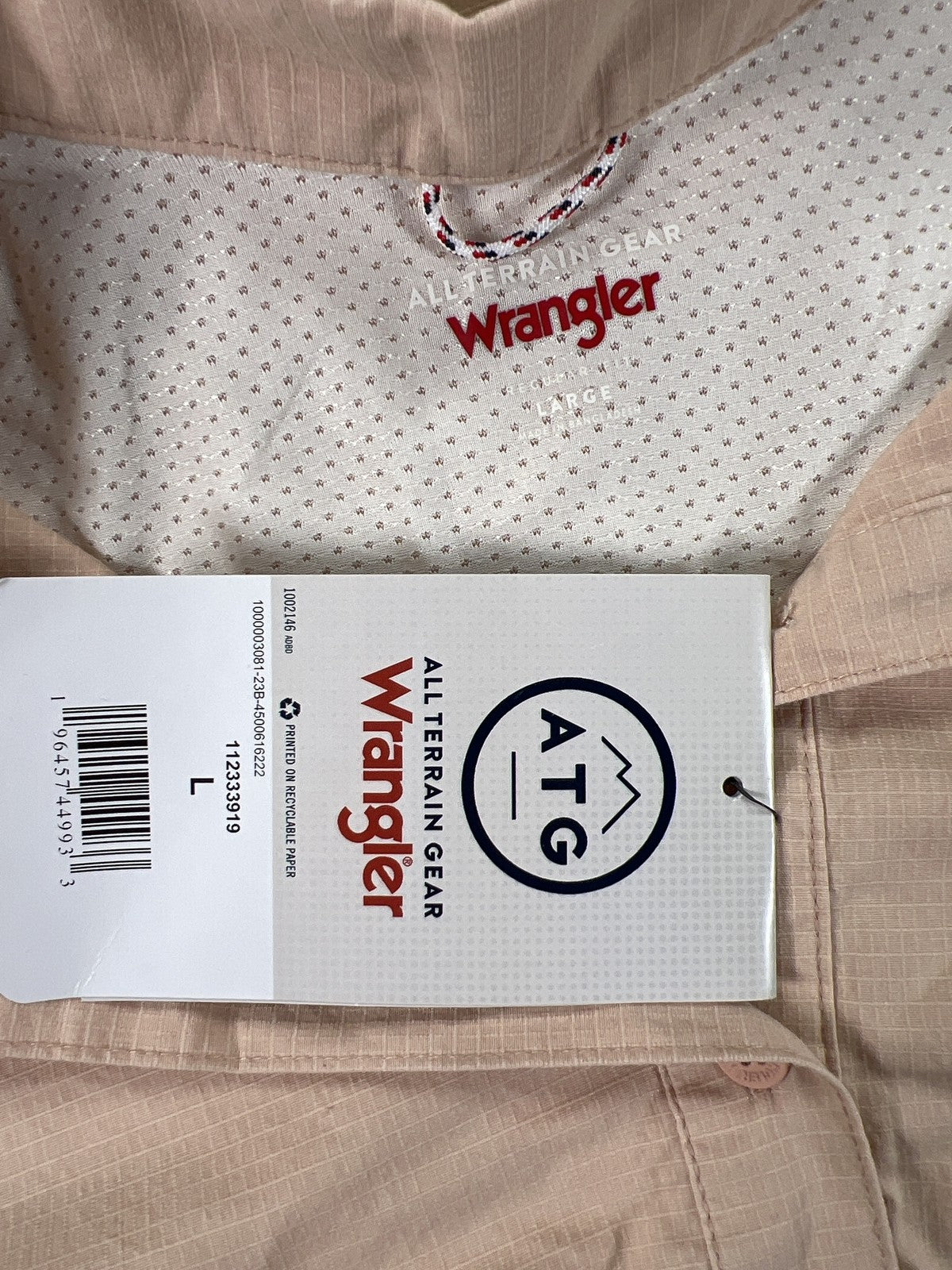 NEW Wrangler Women’s Pink ATG Boxy Fit Adventure Shirt Dress - L