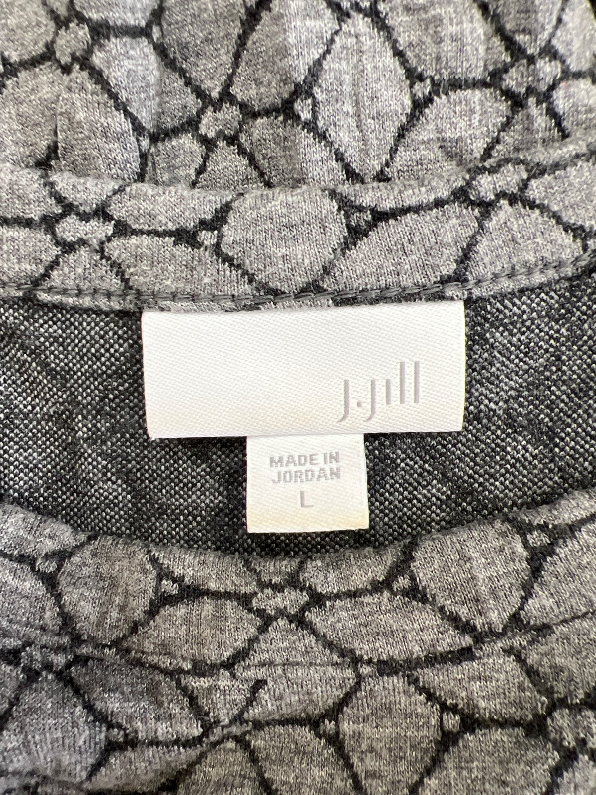 J.Jill Women’s Gray Long Sleeve Crew Neck Shirt - L