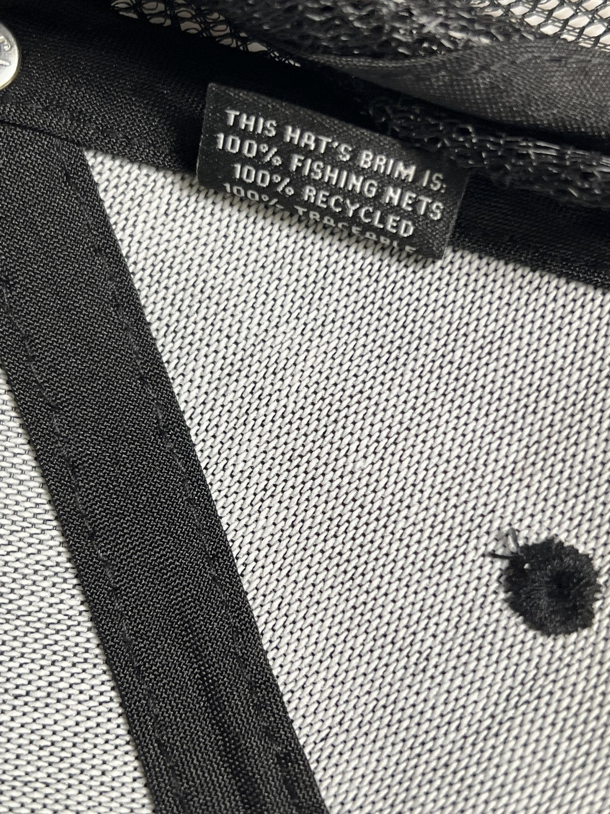 Patagonia Unisex Black Logo Mesh Back Adjustable Trucker Hat - One Size