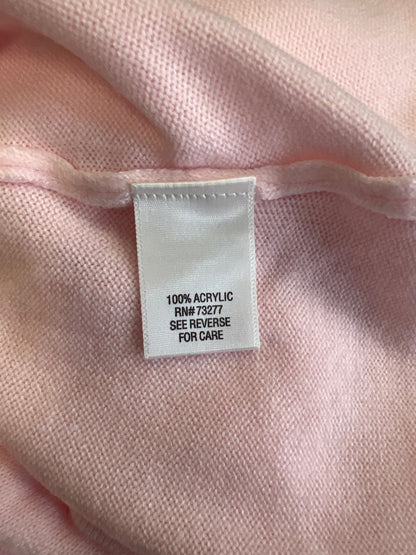 Croft and Barrow Women’s Pink V-Neck Long Sleeve Sweater - XL