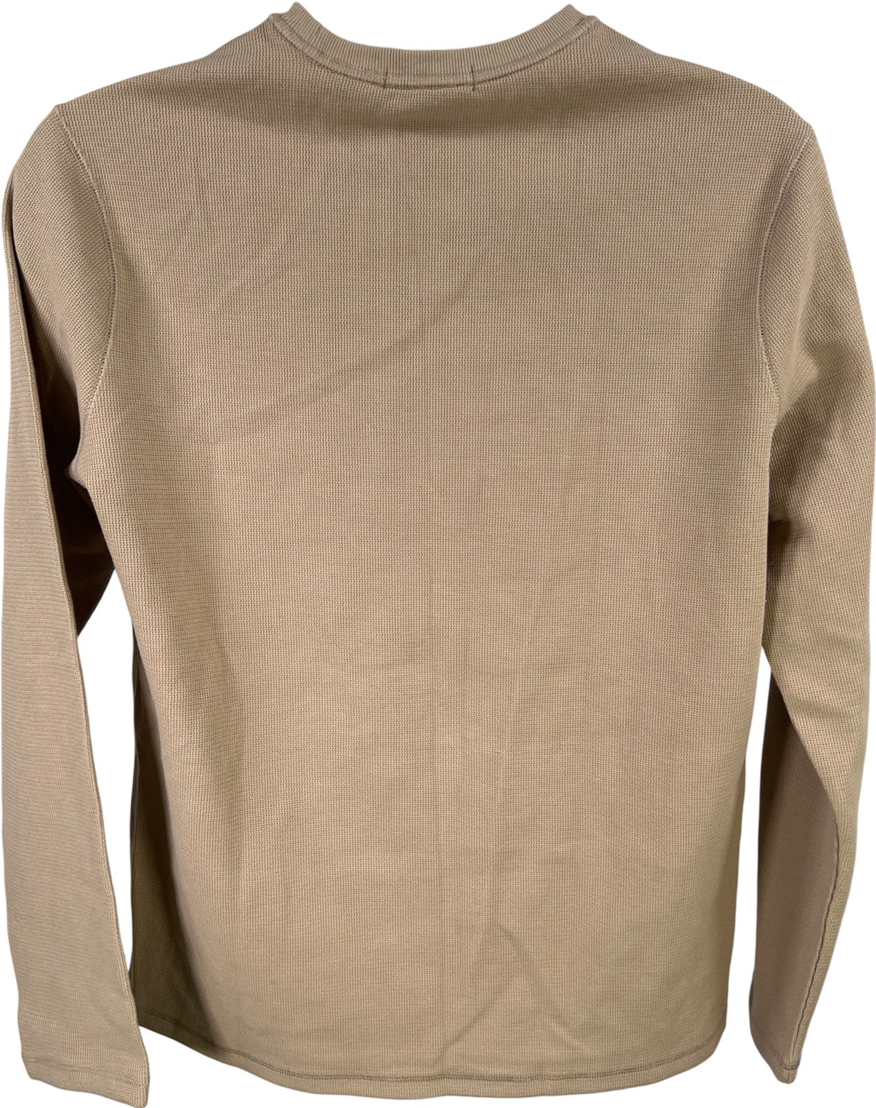 Banana Republic Men’s Beige Long Sleeve Waffle Knit Shirt - M
