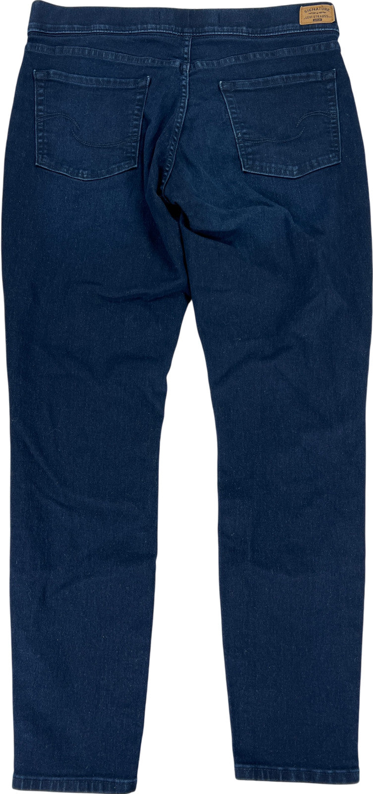 Levi Signature Women’s Dark Wash Totally Shaping Pull On Skinny Jeans - 14