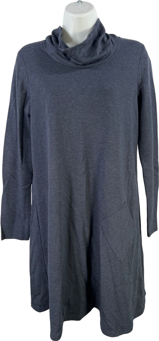 Pure J.Jill Women’s Blue Long Sleeve Cowl Neck Shirt Dress - XS