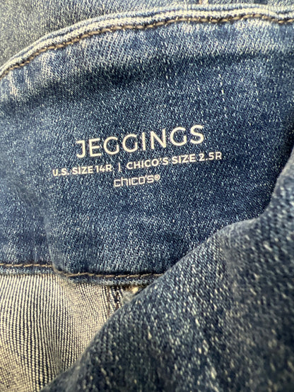 Chico’s Women’s Medium Wash Pull On Stretch Jegging Jeans - 2.5/US 14