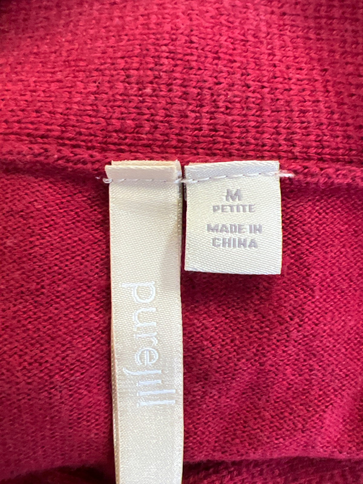 Pure J.Jill Women’s Red Cashmere Blend Open Front Cardigan Sweater - M Petite