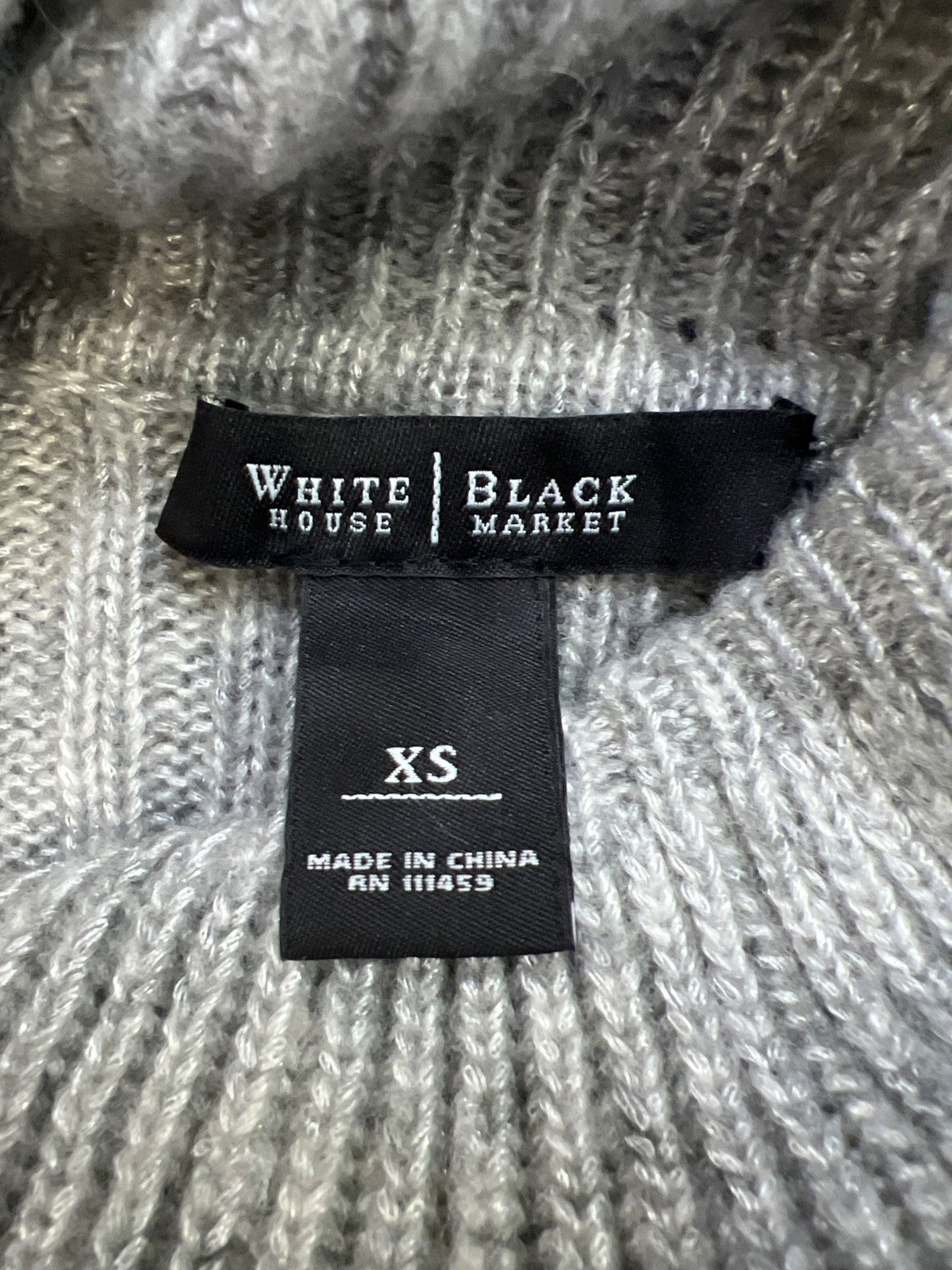 White House Black Market Womens Gray Wool Blend Hook Close Cardigan Sweater - XS