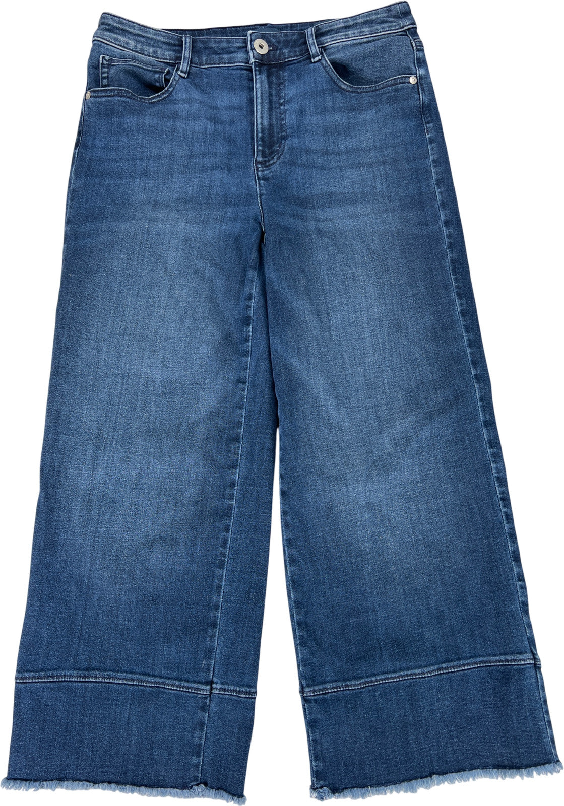 J.Jill Women’s Medium Wash High Rise Full Leg Crop Leg Jeans - 6