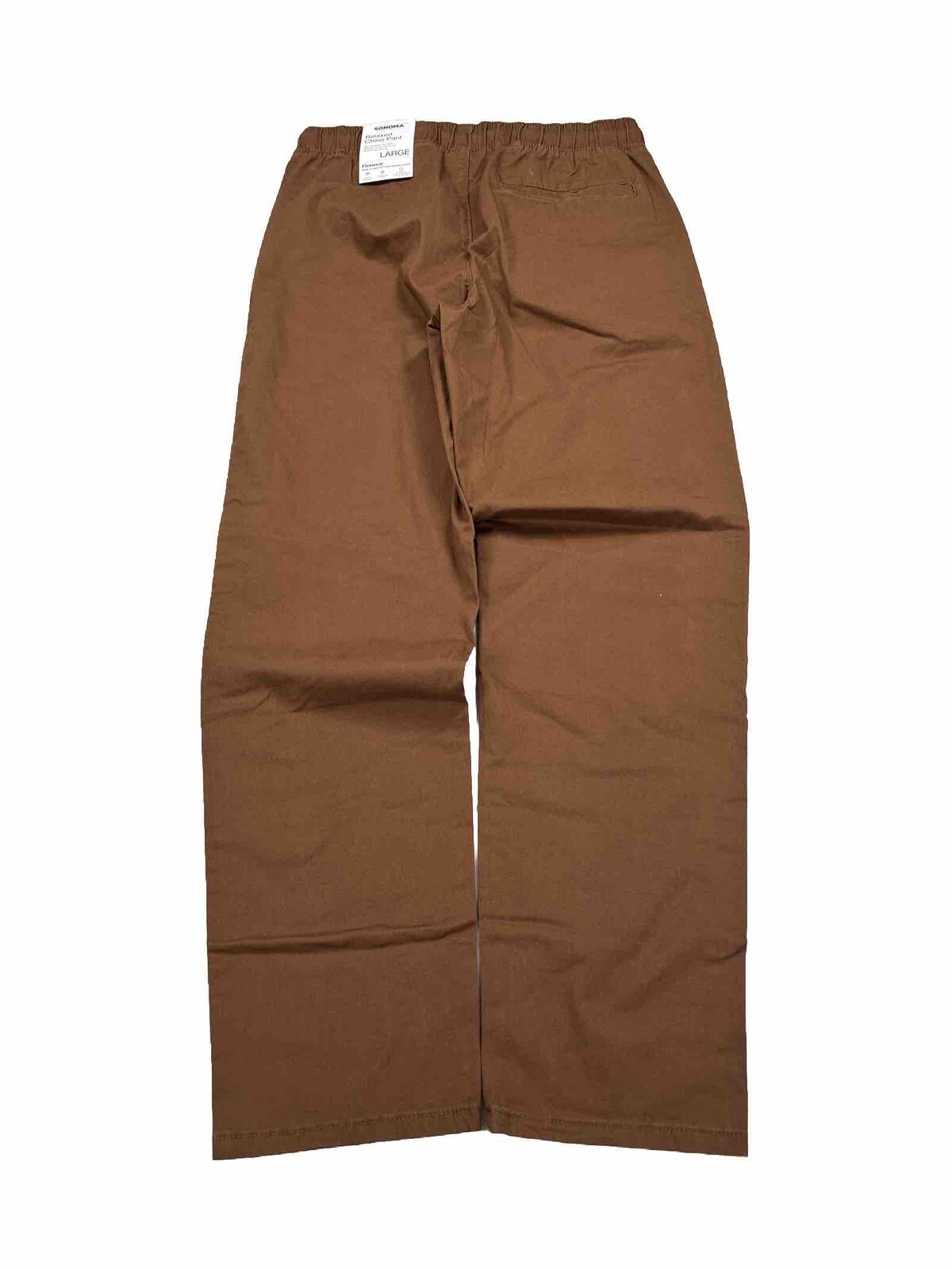NEW Sonoma Men's Brown Relaxed Chino Pants with Drawstrings - L