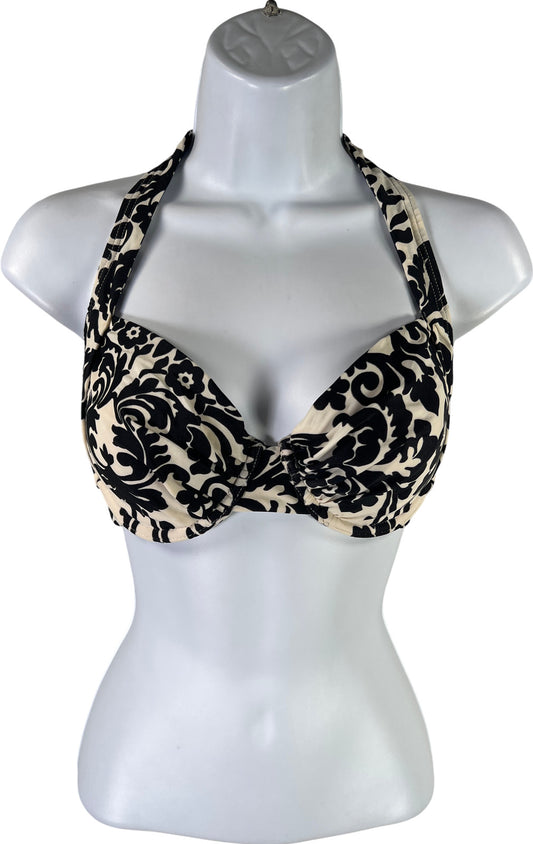 Tommy Bahama Women’s Black/White Underwire Bikini Top Swimsuit - 34C