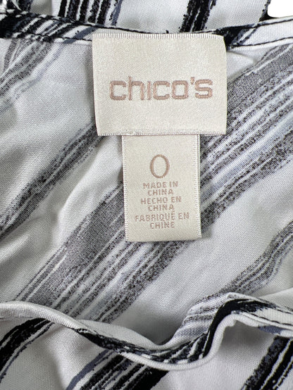 NEW Chico’s Women’s White/Black Gaucho Cropped Jumpsuit Shirt Set - 0/S