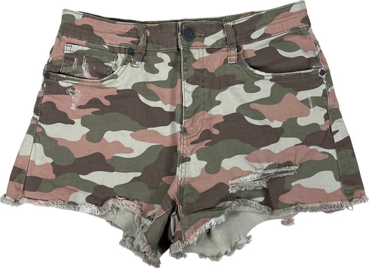 Kut From The Kloth Women’s Green Camouflage High Rise Jane Jean Shorts - 4