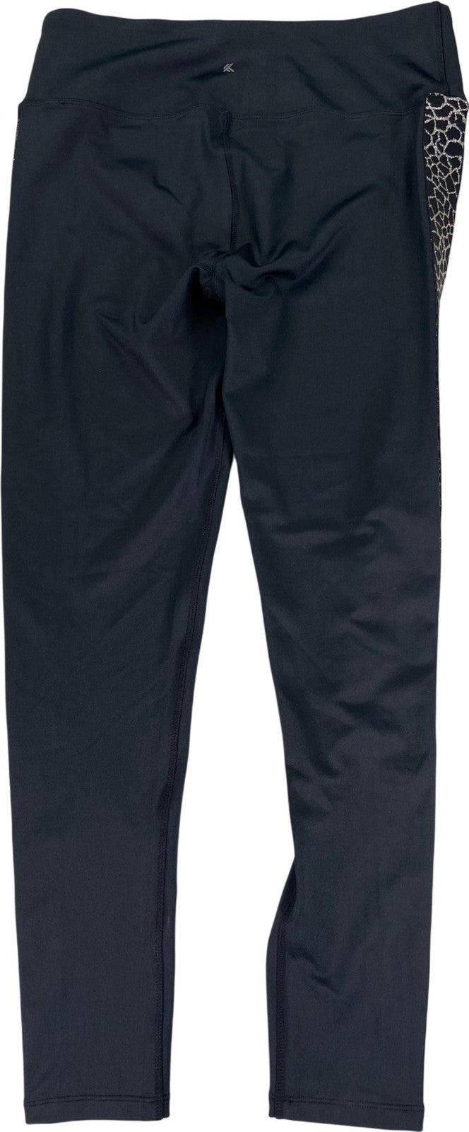 Kyodan Women’s Black Glitter Side High Waist Athletic Leggings - M