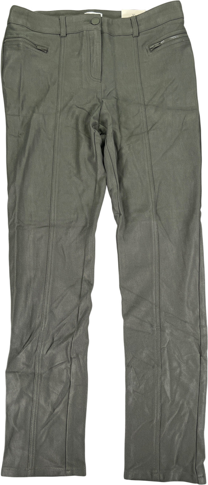 NEW Chico’s So Slimming Women’s Green Knit Twill Slim Pants - 1.5/US 10