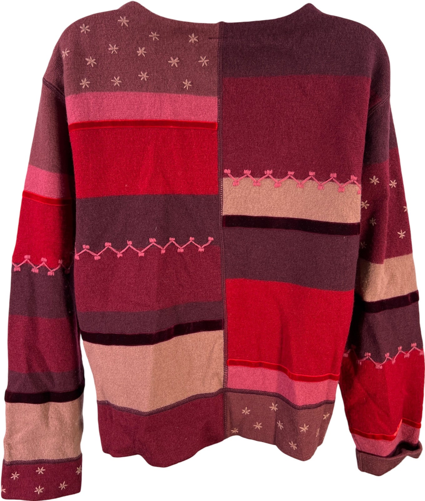 J.Jill Women’s Red Wool Long Sleeve Button Up Cardigan Sweater - S