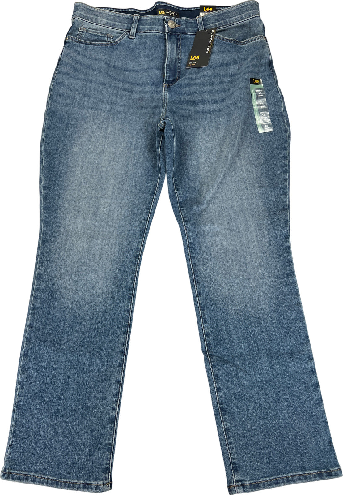 Lee Women’s Light Wash Straight Leg Denim Jeans - 16 Short