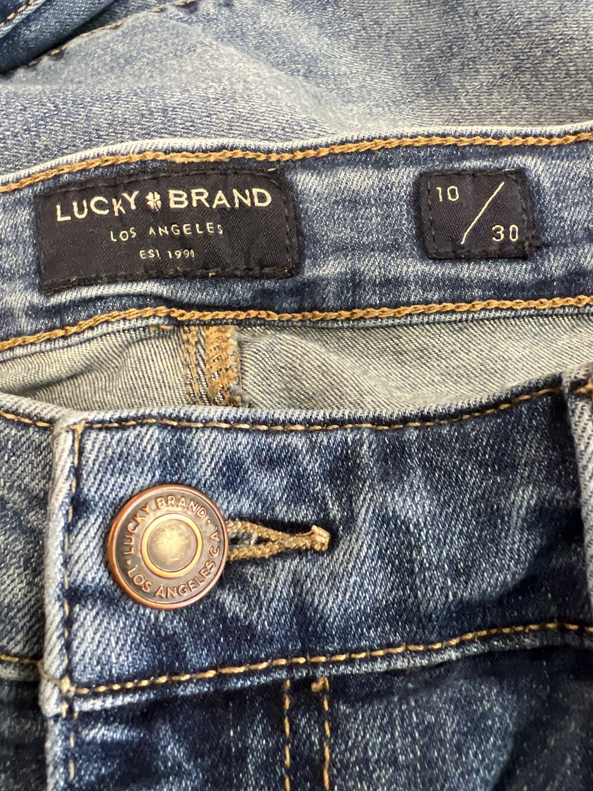 Lucky Brad Women’s Medium Wash Mid Rise Ava Super Skinny Denim Jeans - 10