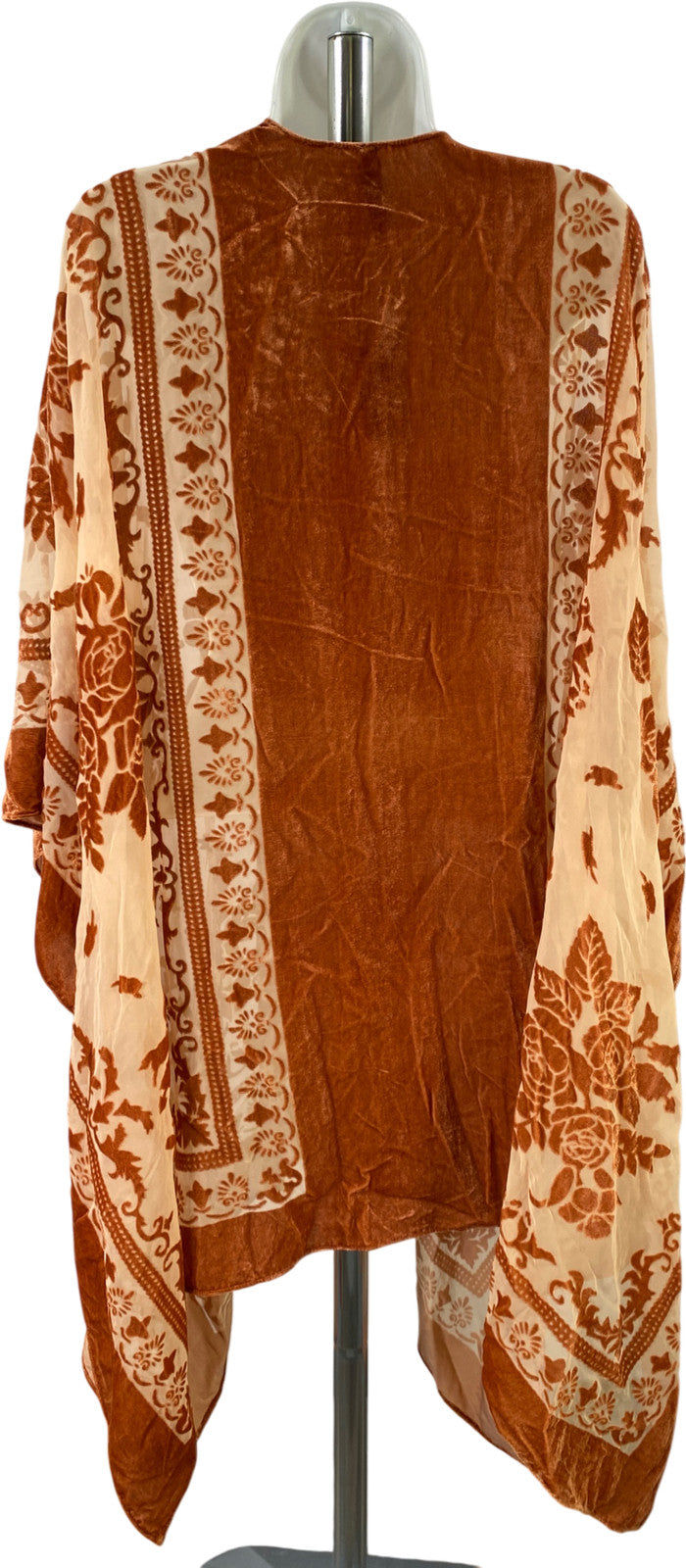 Torrid Women’s Light Brown Velvet/Mesh Long Ruana Top - Plus One Size