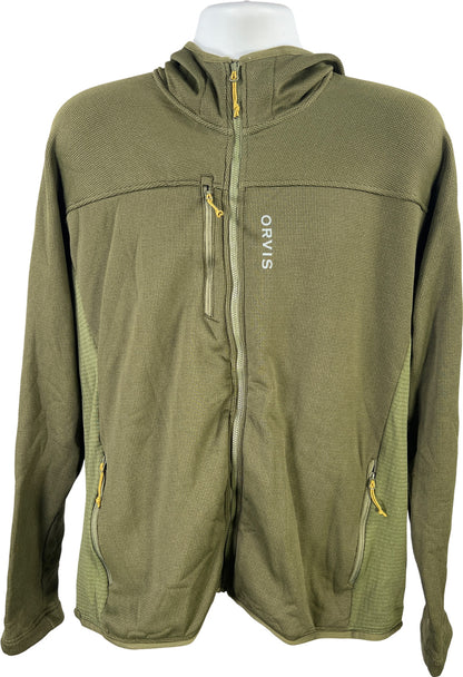 Orvis Pro Men’s Green Fleece Lined Full Zip Sweatshirt - XL