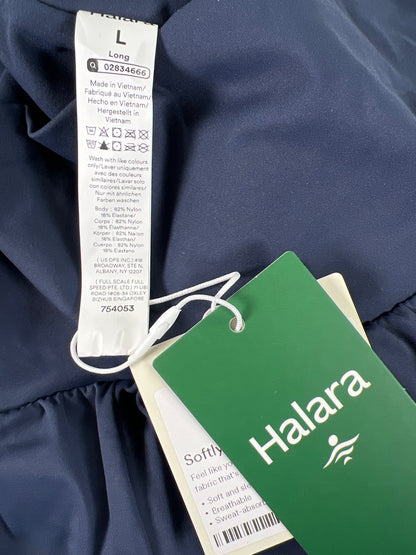 Halara Women’s Navy Blue Softlyzero Airy 2 in 1 Lined Athletic Shorts - L Long
