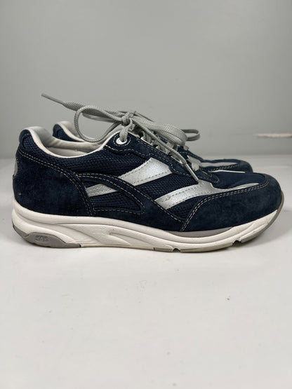 SAS Women’s Blue Suede Comfort Fit Walking Sneakers - 8 Wide