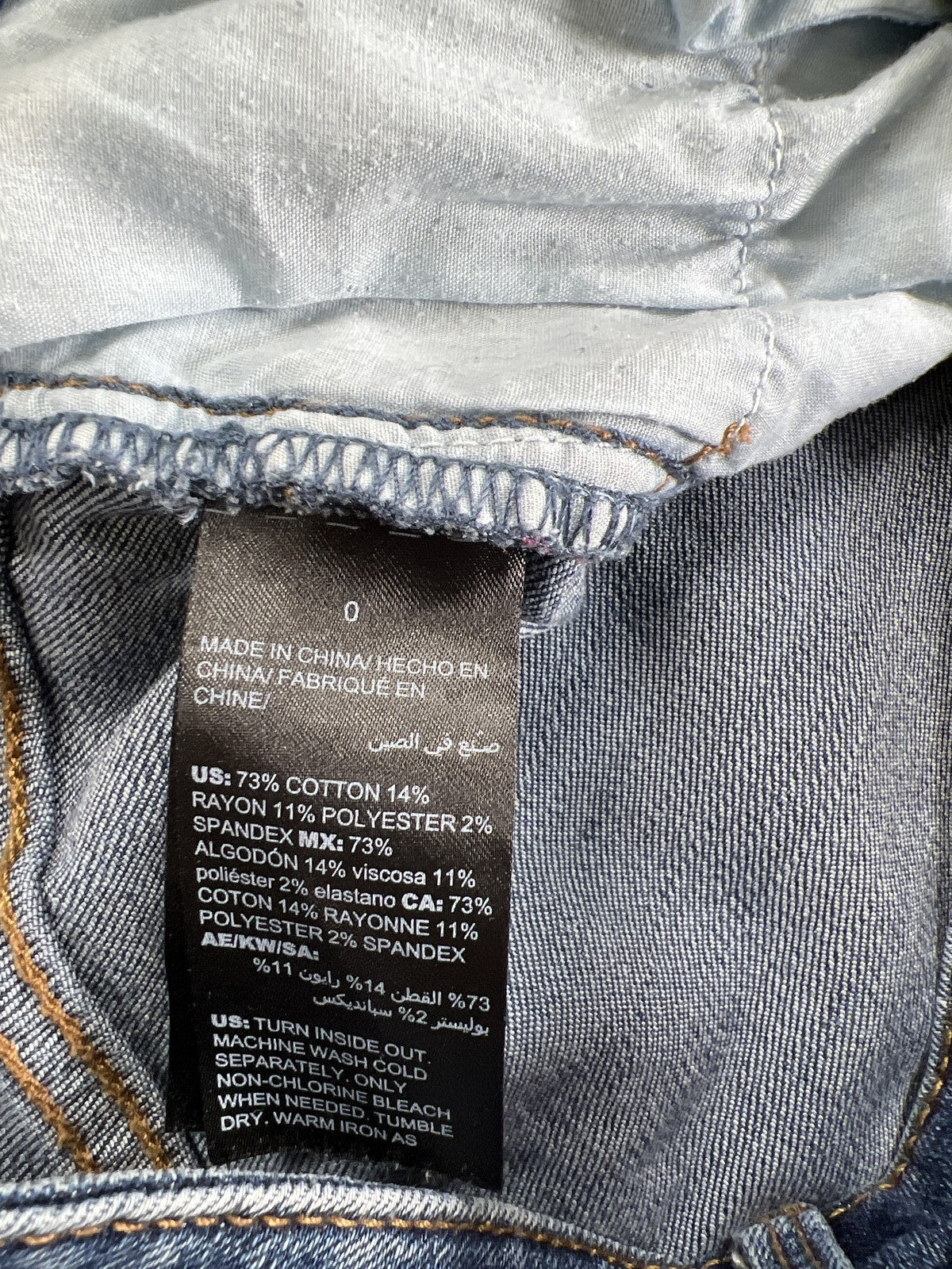 White House Black Market Women’s Medium Wash The Skinny Crop Jeans - 0