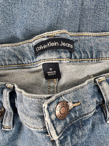 Calvin Klein Women’s Light Wash Loose Fit Straight Leg Denim Jeans - 10