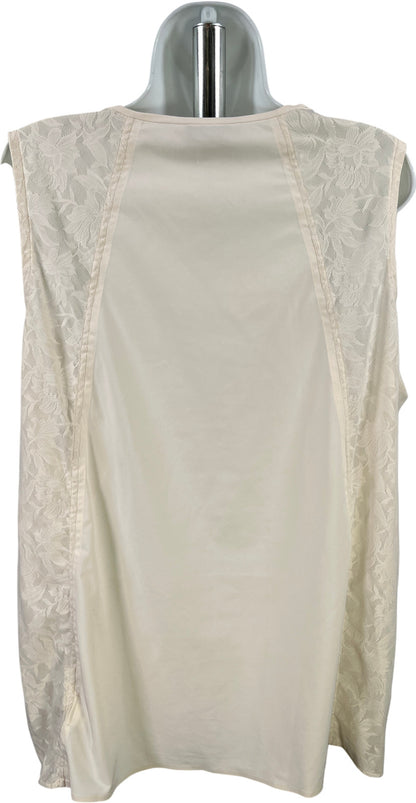 Athleta Women’s Ivory Lace Trim Sleeveless Tank Top - 1X Plus