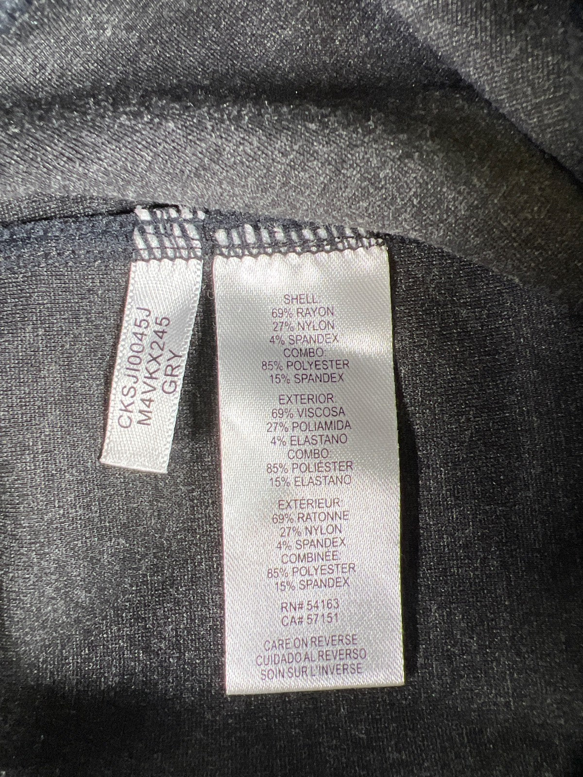 Calvin Klein Women’s Dark Gray Pull On Leggings - L