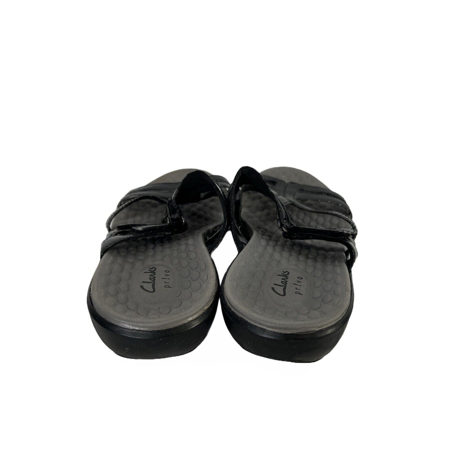Clarks Women's Black Patent Privo Strappy Sandals - 11M