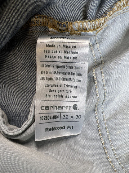 Carhartt Men's Medium Wash Relaxed Fit Straight Jeans - 32x30