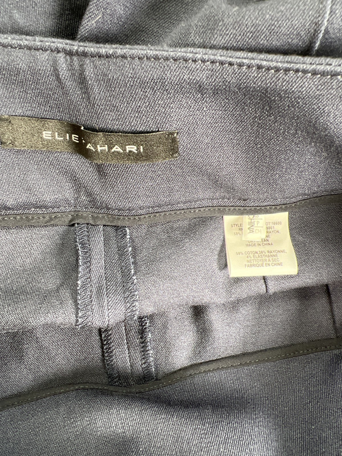 Elie Tahari Women’s Blue Size Zip Straight Leg Dress Pants - XS