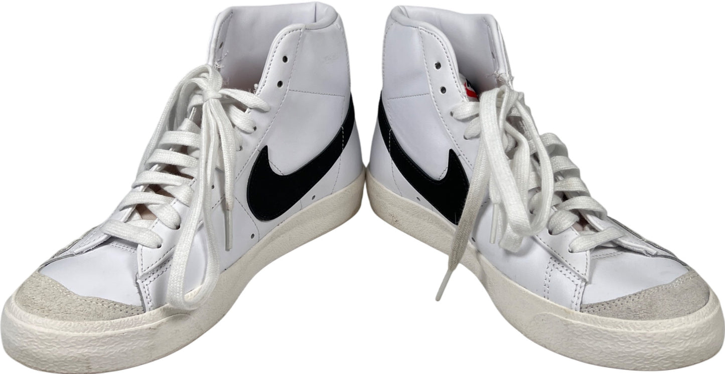 Nike Women’s White Blazer 77 High Top Lace Up Sneakers - 8