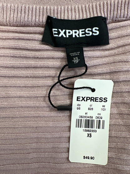 Express Women’s Pink Long Sleeve Ribbed Sweater - XS
