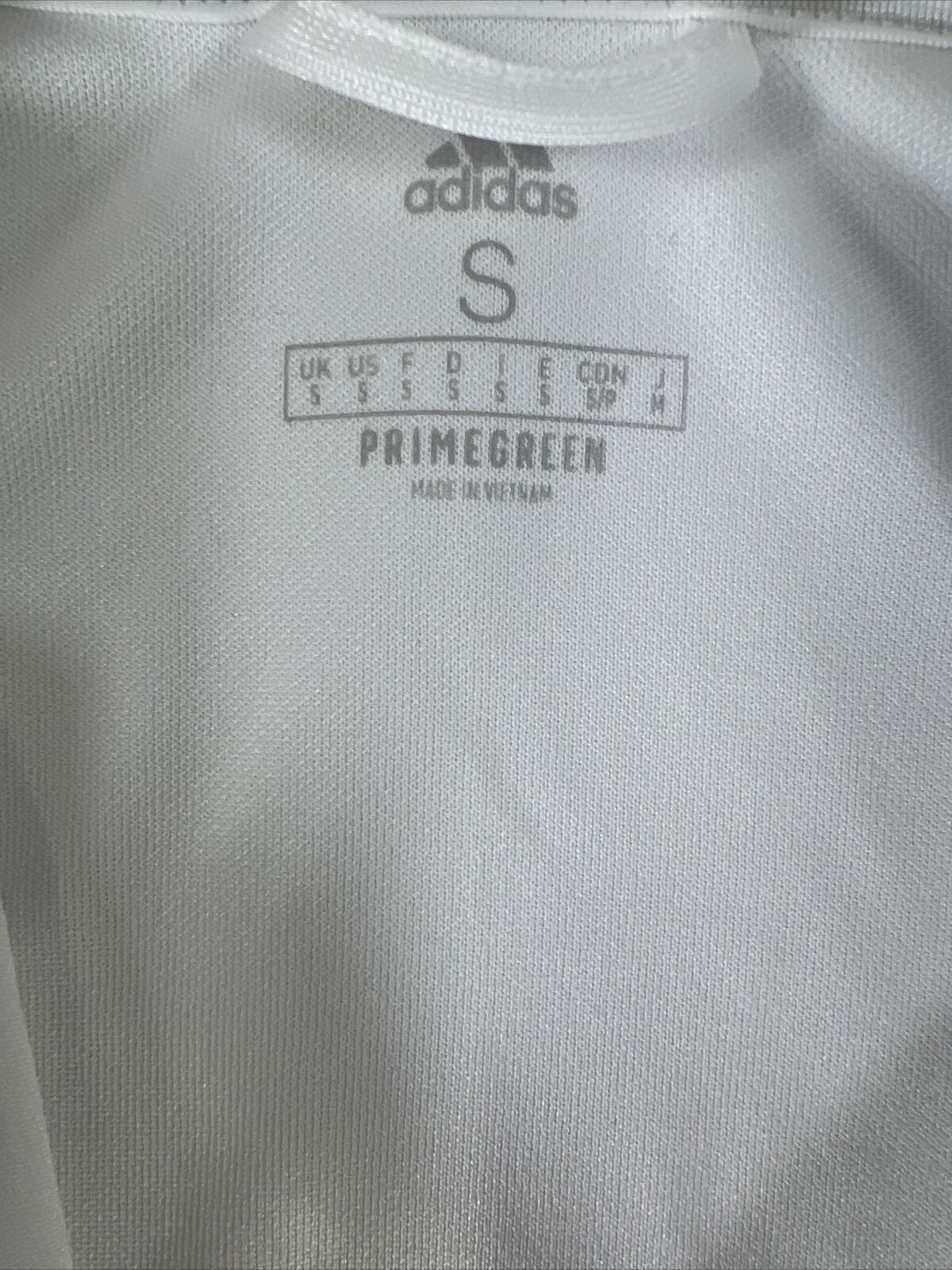 adidas Men's White Primagreen Full Zip Athletic Track Jacket - S