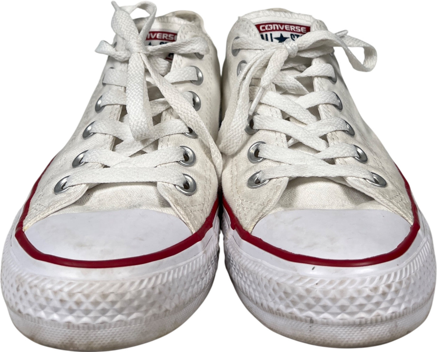 Converse Women’s White Canvas Low Top Lace Up Casual Sneakers - 8