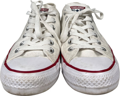 Converse Women’s White Canvas Low Top Lace Up Casual Sneakers - 8