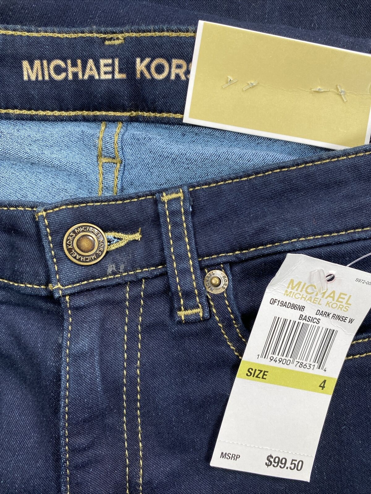 NEW Michael Kors Women's Dark Wash Izzy Skinny Jeans - 4