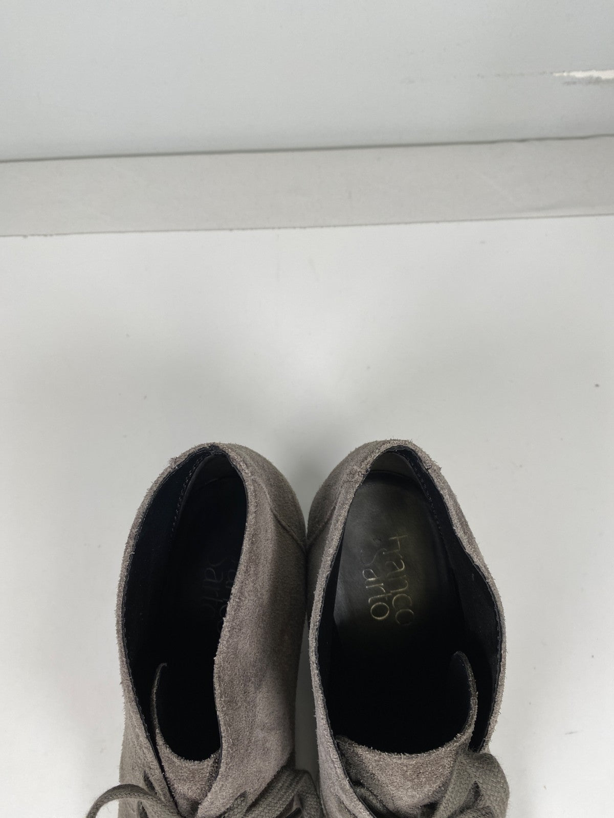 Franco Sarto Women’s Gray Suede Nashville Heeled Ankle Booties - 8.5