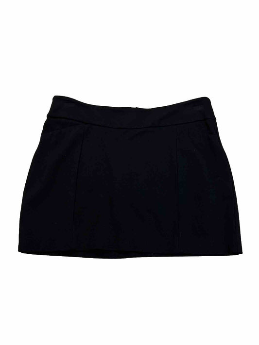 White House Black Market Women's Black Straight Mini Skirt - M