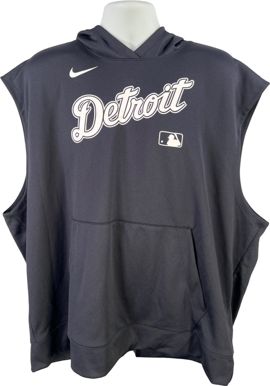 Nike Baseball Men’s Blue MLB Dri-Fit Detroit Tigers Sleeveless Sweatshirt - 3XL