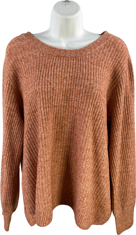 Market and Spruce Women’s Orange Aspen Cropped Sweater - XL